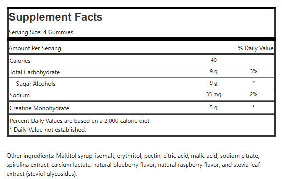 Sugar-Free Creatine Monohydrate Gummy - Image 2