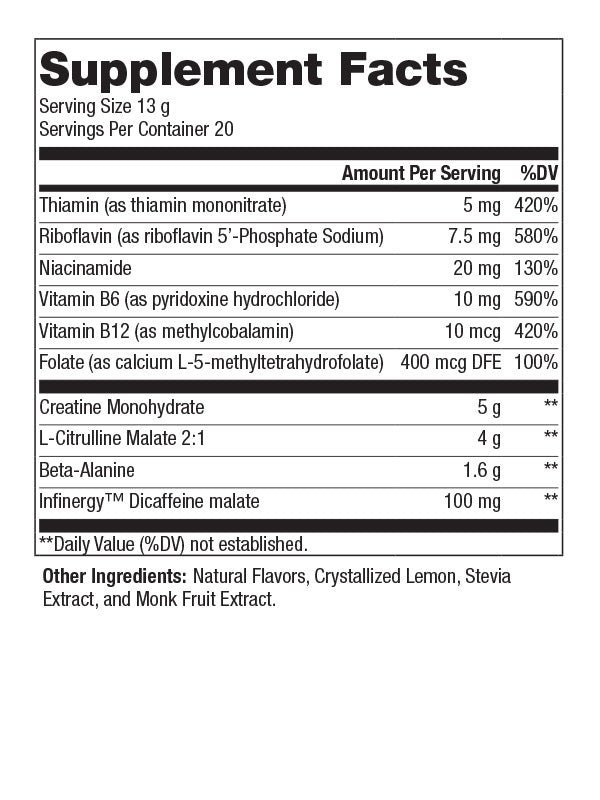 Pre Workout Berry Lemonade Powder - Image 2